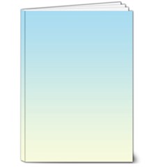 Baby Blue To Cream Yellow Linear Gradient 5  X 7  Hardcover Notebook by GradientsOmbre