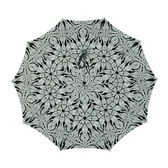 Seamless Tiling Pattern Hand Drawn Black White Automatic Folding Umbrella With Case (large) by Grandong