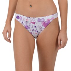 Hearts Love Purple Band Bikini Bottoms by Grandong