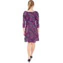 Abstract Art Pattern Design Background Quarter Sleeve Front Wrap Dress View2