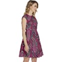 Abstract Art Pattern Design Background Cap Sleeve High Waist Dress View3