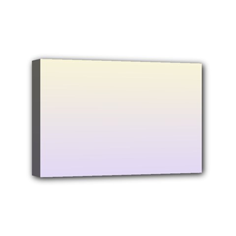 Cream Yellow To Pale Violet Linear Gradient Mini Canvas 6  X 4  (stretched) by GradientsOmbre