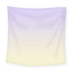 Pale Violet To Cream Yellow Linear Gradient Square Tapestry (large) by GradientsOmbre
