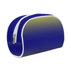 Electric Yellow To Navy Blue Bilinear Gradient Make Up Case (small) by GradientsOmbre