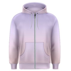 Pale Violet To Pale Pink Linear Gradient Men s Zipper Hoodie by GradientsOmbre