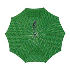 Golden Leaves Automatic Folding Umbrella With Case (large) by designsbymallika