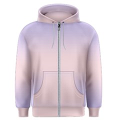 Pale Violet To Pale Pink Bilinear Gradient Men s Zipper Hoodie by GradientsOmbre