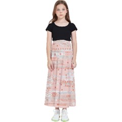 Boho Pattern Kids  Flared Maxi Skirt by designsbymallika