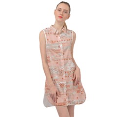 Boho Pattern Sleeveless Shirt Dress by designsbymallika