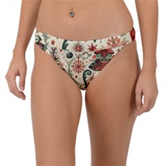 Christmas Tree Snow Band Bikini Bottoms by Bedest