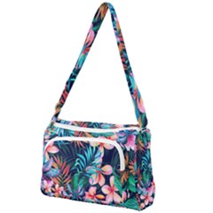 Hawaiian Flowers Hawaii Front Pocket Crossbody Bag by Cemarart