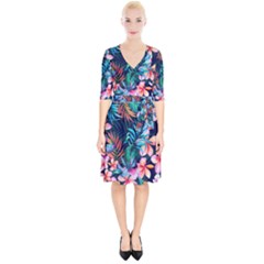 Hawaiian Flowers Hawaii Wrap Up Cocktail Dress by Cemarart