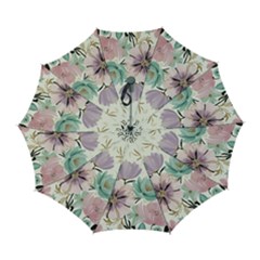 Flowers Pattern Floral Automatic Folding Umbrella With Case (large) by Sabxi