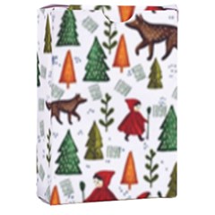 Little Red Riding Hood Seamless Playing Cards Single Design (rectangle) With Custom Box by Sabxi