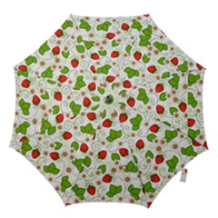 Strawberry Fruit Pattern Leaves Hook Handle Umbrellas (large) by Sabxi