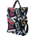 Abstract Case Fold Over Handle Tote Bag View2
