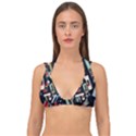 Abstract Case Double Strap Halter Bikini Top View1