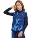 Blue Camouflage Pattern Kid s Button Up Puffer Vest	 View3