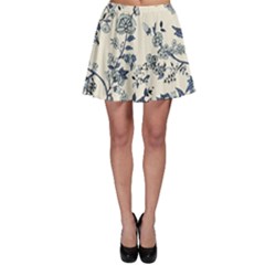 Blue Vintage Background Skater Skirt by kyorashop23
