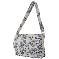 Blue Vintage Background Full Print Messenger Bag (l) by kyorashop23