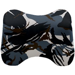 Blue Winter Camouflage, Military Camouflage Head Support Cushion by kyorashop23