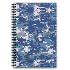 Blue, Camouflage, Cool, Navy, New, Pattern 5 5  X 8 5  Notebook by kyorashop23