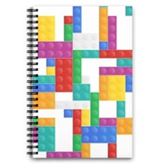 Colorful Bricks, Bricks, Colorful 5 5  X 8 5  Notebook by kyorashop23