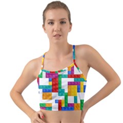 Colorful Bricks, Bricks, Colorful Mini Tank Bikini Top by kyorashop23