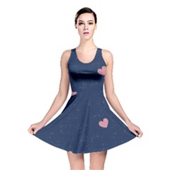Corazones, Blue, Pattern Reversible Skater Dress by kyorashop23