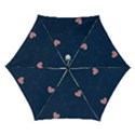 Corazones, Blue, Pattern Automatic Folding Umbrella with Case (Small) View1