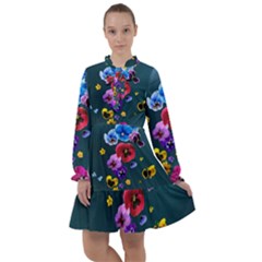 Falling Flowers, Art, Coffee Cup All Frills Dress by kyorashop23