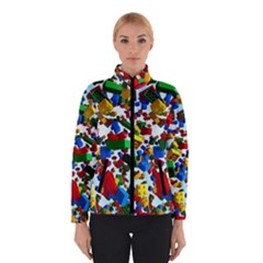 Falling Lego Bricks, Desenho, Fall, Games Women s Bomber Jacket by kyorashop23