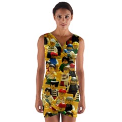 Lego People, Games Wrap Front Bodycon Dress by kyorashop23