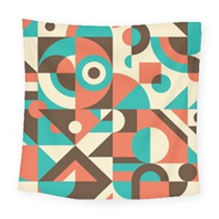 Retro Colorful Background, Retro Abstraction Square Tapestry (large) by kyorashop23