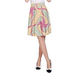 Abstract Pattern Design Scrapbooking A-line Skirt by Paksenen