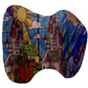 Castle Building Stained Glass Head Support Cushion View3