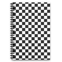 Pattern Checkered Squares Black White Pattern 5 5  X 8 5  Notebook by Sabxi