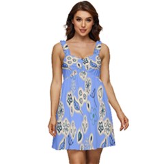 Abstract Pattern Ruffle Strap Babydoll Chiffon Dress by Sabxi