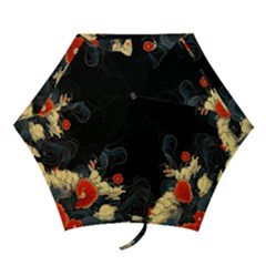Korean Art Flowers Asian Pattern Mini Folding Umbrellas by Sabxi