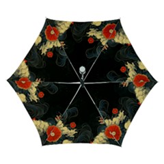 Korean Art Flowers Asian Pattern Automatic Folding Umbrella With Case (small) by Sabxi
