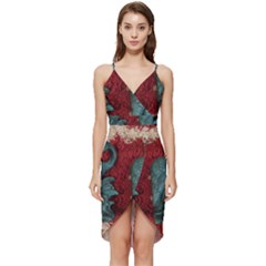Cranes Wrap Frill Dress by bestdesignintheworld