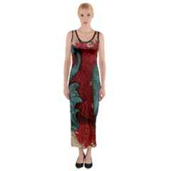 Birds Fitted Maxi Dress by bestdesignintheworld