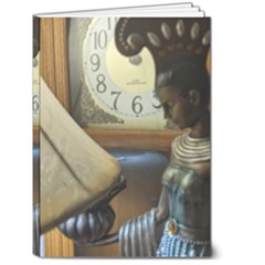 Clock And Lady 5  X 7  Hardcover Notebook by bestdesignintheworld
