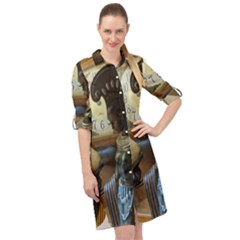 Lady Long Sleeve Mini Shirt Dress by bestdesignintheworld