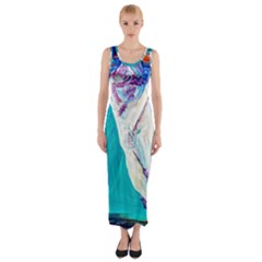 Sailing Boat Fitted Maxi Dress by bestdesignintheworld