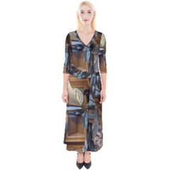 Lady Quarter Sleeve Wrap Maxi Dress by bestdesignintheworld