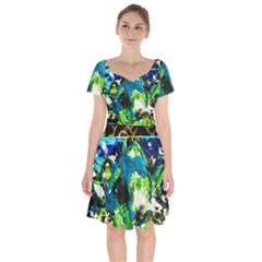 Avocado Short Sleeve Bardot Dress by bestdesignintheworld