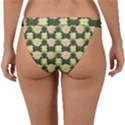 Retro 1880s Flowers Pattern 15 Band Bikini Bottoms View2