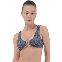Gothic Leaf Pattern 2 Ring Detail Bikini Top by violetheavensky