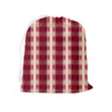 Retro 60s 50s Plaid Pattern 4 Drawstring Pouch (XL) View2
